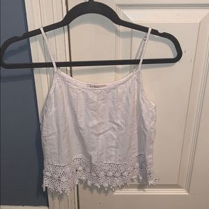 Blue pepper vintage white crop top